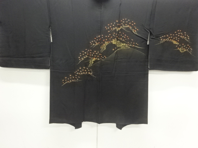 JAPANESE HAORI COAT / EMBROIDERY / PINE 